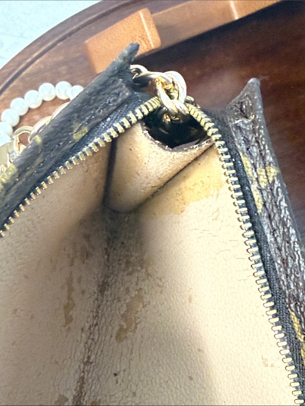 Authentic Louis Vuitton Bucket PM Accessories Pochette with 2 straps and insert - Picture 9 of 10